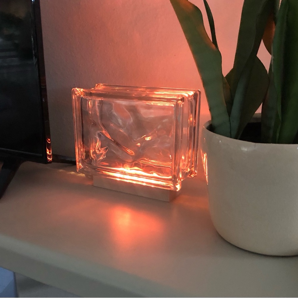 Glass block accent light